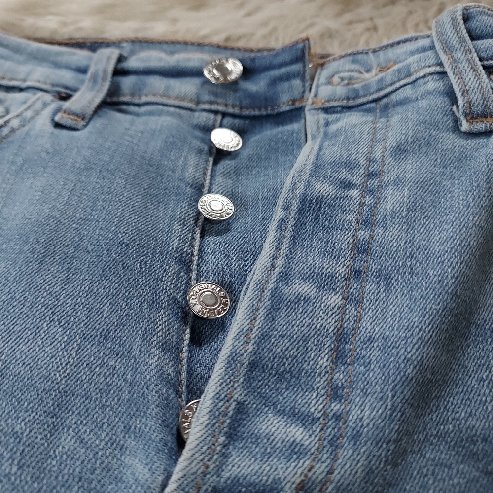 NWT Re/Done 90s High Rise Distressed Ankle Jeans - Picture 6 of 14